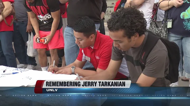 Fans pay their respects to Jerry Tarkanian at UNLV...