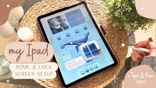 Customizing my Ipad Pro | Cute Aesthetic iPad Setup | FREE Apps to customize your Ipad