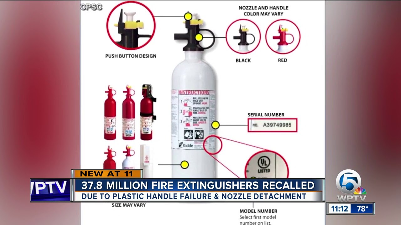 More than 40M fire extinguishers that may not work recalled