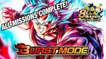 HOW TO SCORE 600+ POINTS IN BURST MODE!! ALL MISSIONS DONE! 8TH ANNI EDITION! (DBZ: Dokkan Battle)