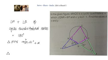 Circles IX grade: Cyclic quadrilaterals example.