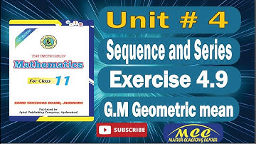 class 11 | ex 4.9 | Harmonic mean | Chapter 4 Sequence and series Exercise 4.9