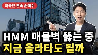 [HMM 주가전망] 외국인이 쓸어담는다 이평선 밀집대 돌파 도전, 지금 올라타도 되나 해상운임 #HMM