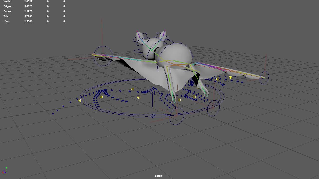 maya bat wing test - YouTube