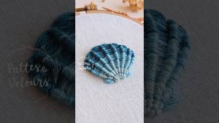 🌊 FREE Seashell 🐚 embroidery pattern ✨  #shorts #handembroidery #embroiderystitches