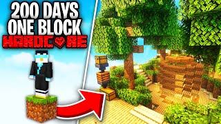 I Survived 200 Days on One Block Skyblock!