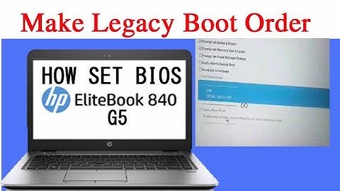 HP Elitebook 840 G5 Bios Settings & Boot Menu Options