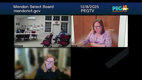 Mendon Select Board - December 8, 2025