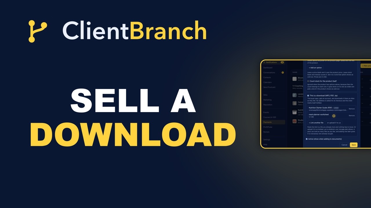 Watch: sell a download with one tick box