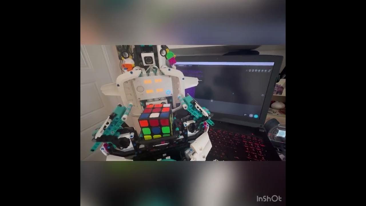 solving 3x3 Rubic Cube with Lego ☘️#python #robots #engineering # ...