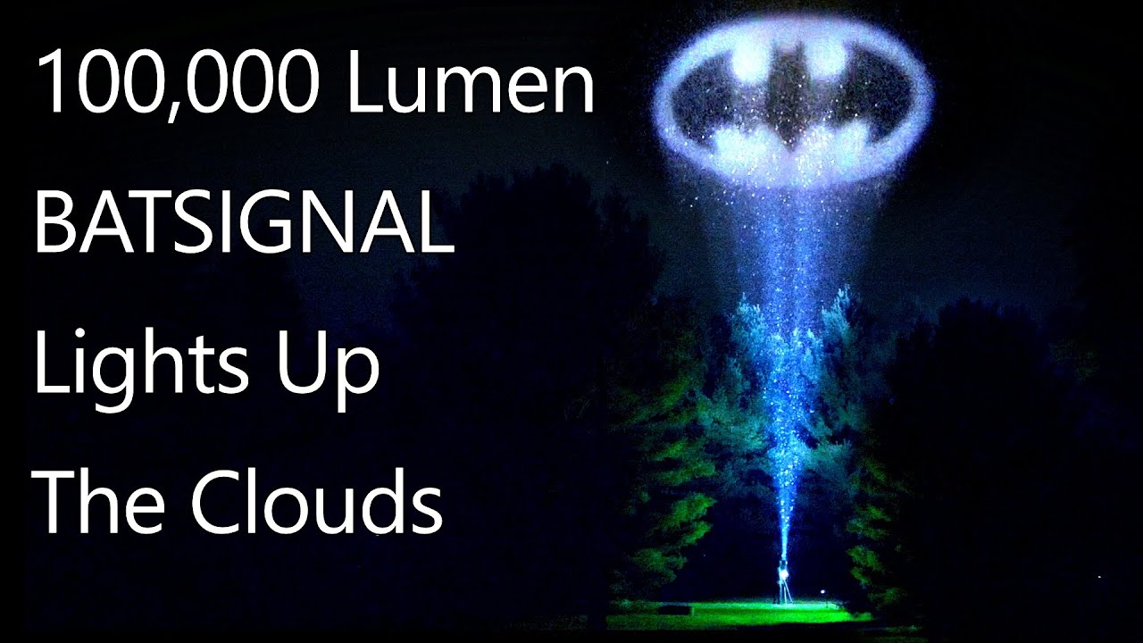 Homemade Batsignal Reaches the Clouds (and how to make an image