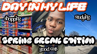 SPRING BREAK Week Day in My Life | shopping, good eats, studying, mukbang