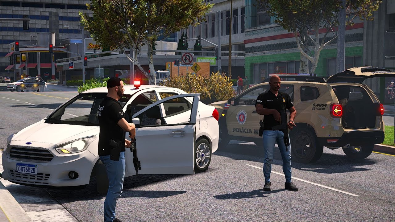 POLÍCIA CIVIL DESCARACTERIZADA SURPREENDE INDIVÍDUOS NA BAHIA - POLICIA NO GTA 5