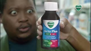 Vicks® Acta Plus Wet & Dry Cough Syrup relieves WET DRY cough
