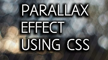 simple parallax effect using html and css