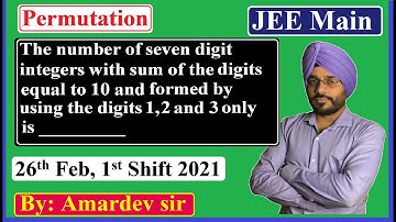 The number of seven digit integers with sum of the digits equal to 10 and formed by using...