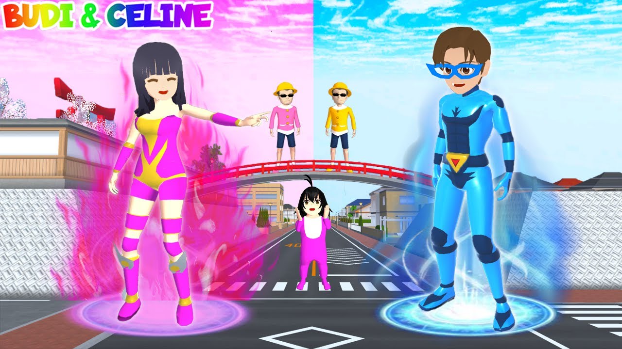 Yuta Sang Penyelamat Jadi Power Rangers Superhero Biru🔵 VS Mio Jadi Power Rangers Superhero Pink 💖