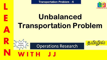 #operationsresearchintamil || Part 6 ||#unbalancedtransportationproblem||  #transportaionproblem