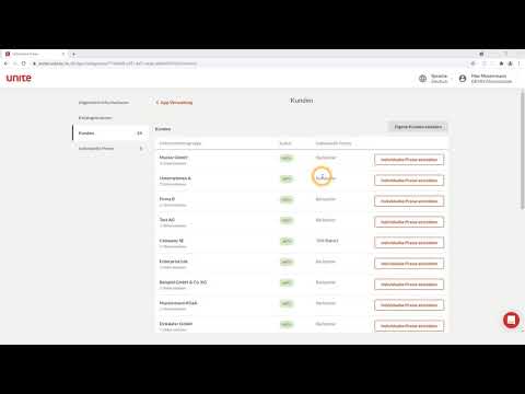 So nutzen Sie Unite | Video 2.3 | App Verwaltung: Kunden einladen & individ. Konditionen zuweisen