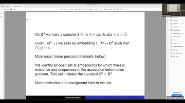 Closed 3 forms in Five Dimensions and Embedding Problems (Professor Simon Donaldson)