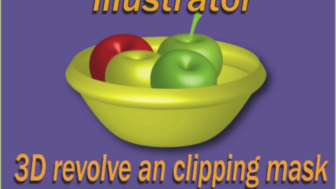 illustrator 3D revolve and clipping mask tutorial - YouTube