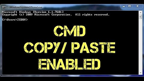 How To Enable Copy/Paste In Windows CMD [2016]