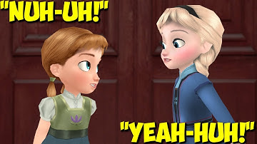 MMD Frozen - Anna and Elsa squabble "Nuh uh Yeah huh"  funny animated cartoon meme Disney
