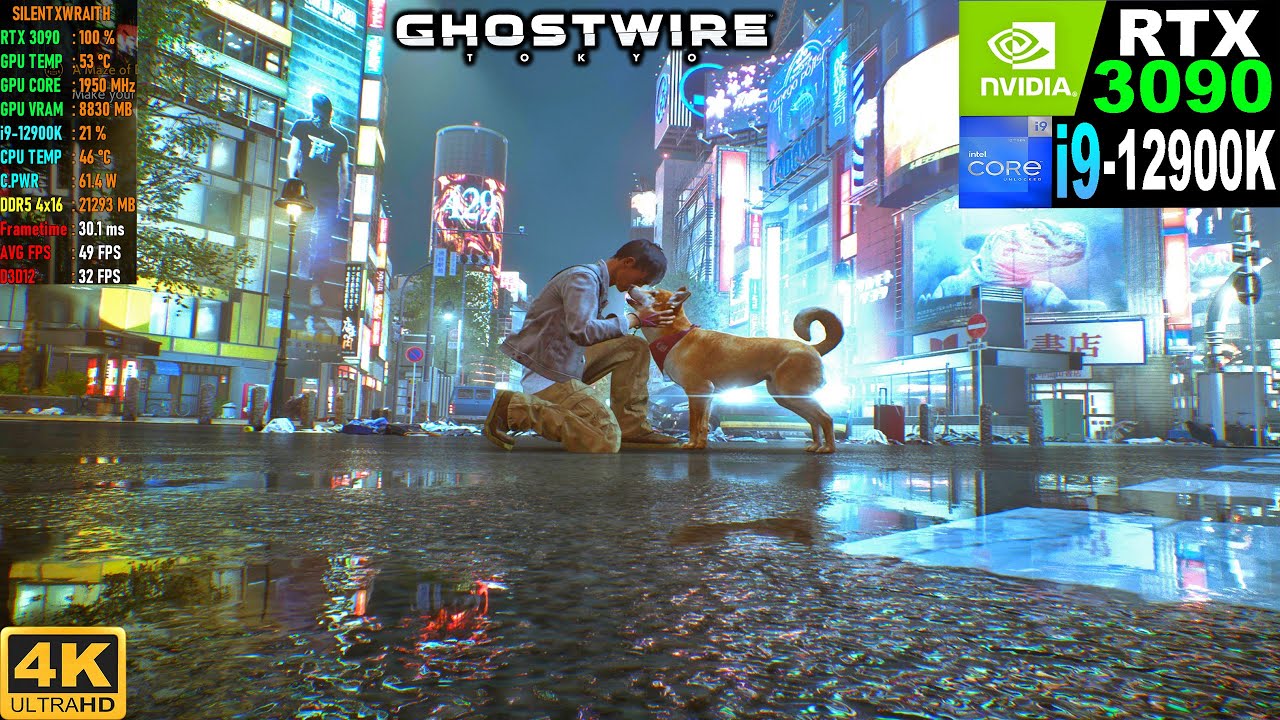 Ghostwire Tokyo Max Settings Ray Tracing Native 4K | RTX 3090 | i9 ...