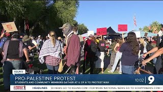 Protest for Palestine gets heated at the University of Arizona
