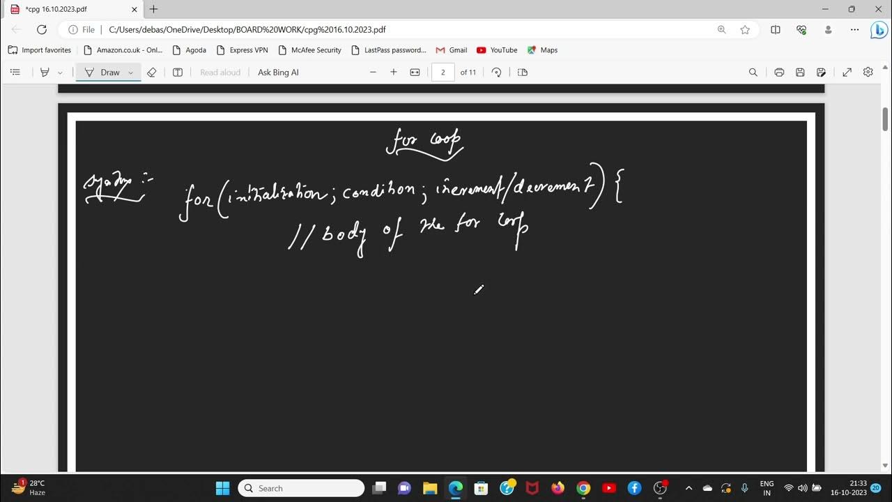 loop in C||for loop||entry controlled & exit controlled loop in c - YouTube