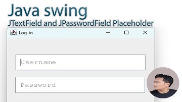 How to create Placeholder in Java swing (JTextfield and JPasswordField)