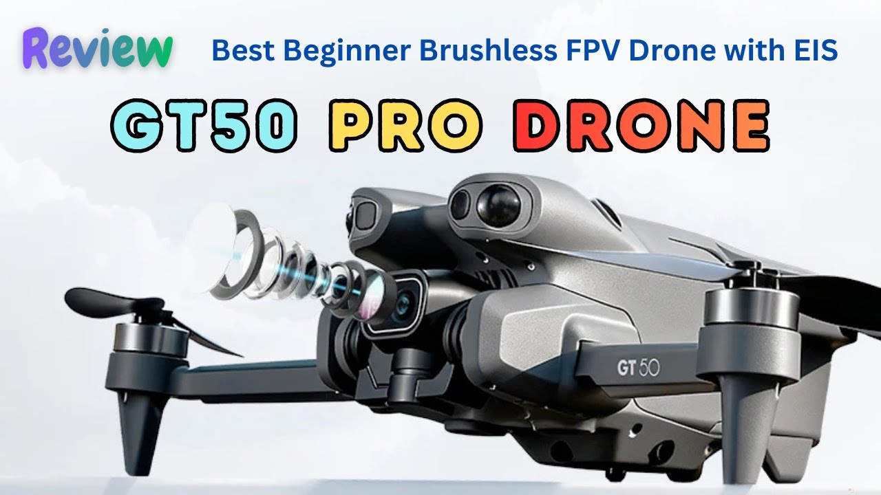 Дрон GT50 PRO | Лучший бесколлекторный FPV-дрон для начинающих с электронной стабилизацией изобра...