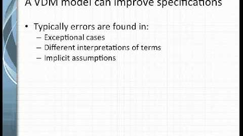 VDMForRequirements