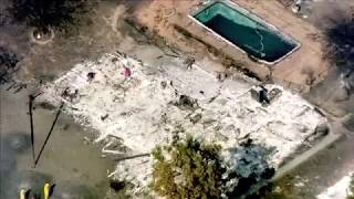 Aerial Video - Redwood Valley fire, Mendocino County