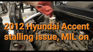 2012 Hyundai Accent check engine light on