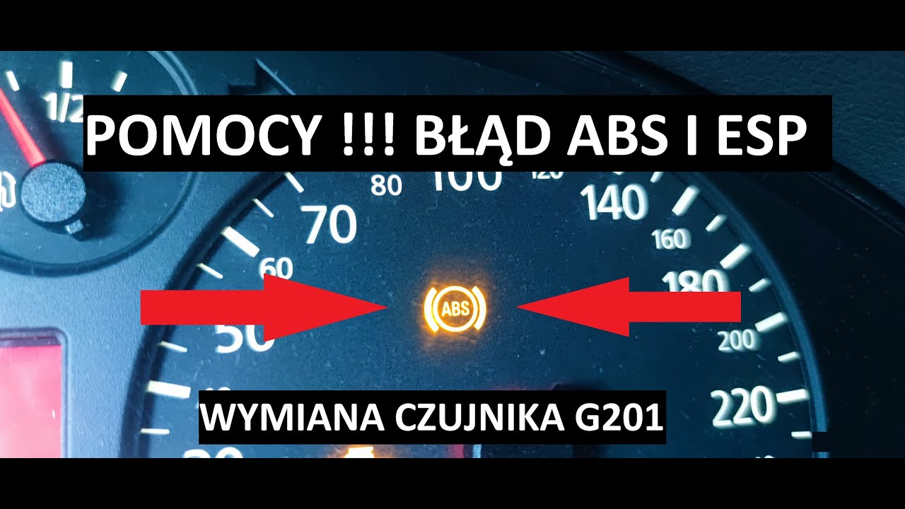 Świeci Kontrolka Abs I Esp Diagnoza Błędu W Układzie Hamowania I Wymiana Czujnika G201 Audi A6C5 V8 - Youtube