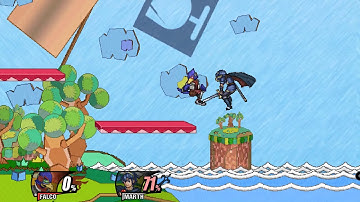 A non-guaranteed yet fun combo to do in SSF2 using Falco, again.