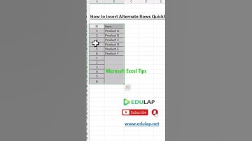How to Insert Alternate Rows in a easy way