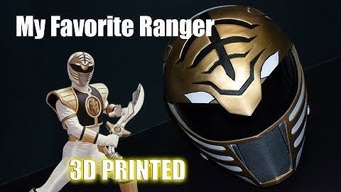 Making 3D Printed White Ranger Helmet #making #3Dprinted #whiteranger