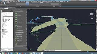 Road Corridor 3D View Autocad Civil 3D 2017