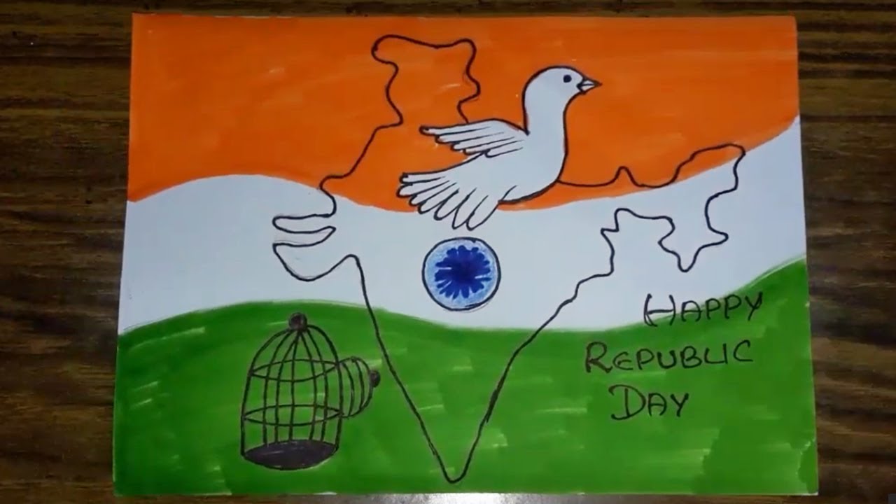 Featured image of post How To Draw Republic Day Images : In this video i showing you how to draw republic day / independence day drawing with oil pastels.