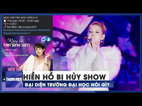 Video Ca sĩ Hiền Hồ bị hủy show: Đại diện trường đại học nói... - youtube