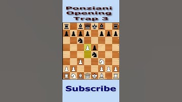 Ponziani Opening | Trap 3 | Quick Chess Trap: Master This Opening Trick in 60 Seconds!