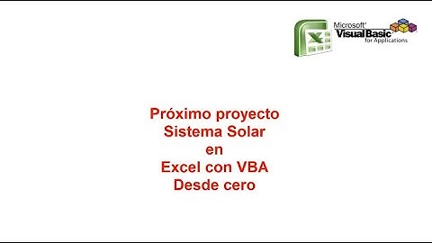 Proyecto Sistema Solar en Excel VBA
