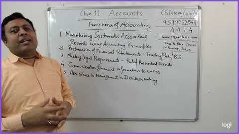 Accounts Class 11.1.4 Functions of Accounting | CS Neeraj Gupta | www.ngpaclasses.com