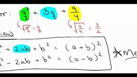 Factoring a Perfect Square Trinomial with a Fraction