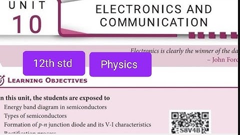 10.ELECTRONICS AND COMMUNICATION (book back answers)12th std Physics
