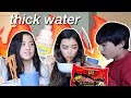 spicy noodle challenge except i replace my brother’s water with thick water