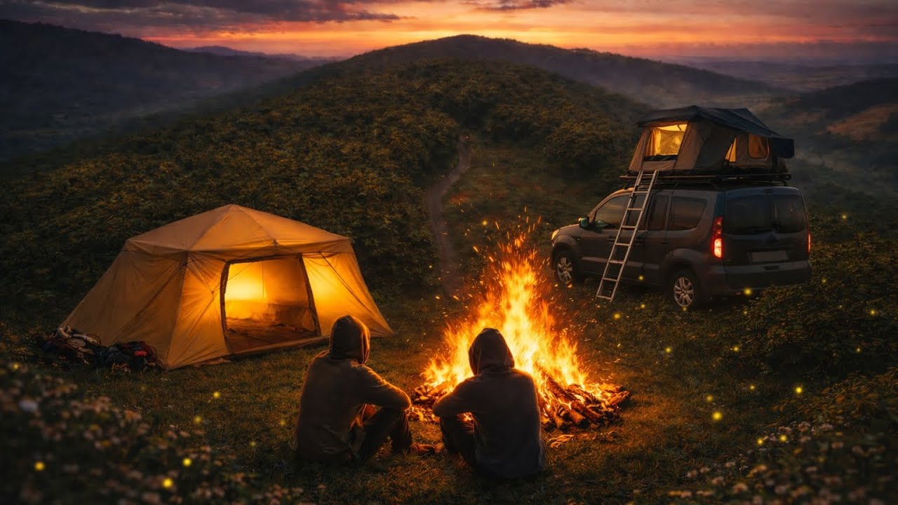 Dagda ilkel Yöntemle Kamp - Derede Kahve Keyfi