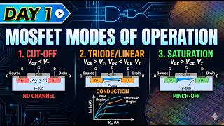 How a MOSFET Actually Works: 3 Modes of Operation Explained! 🔬